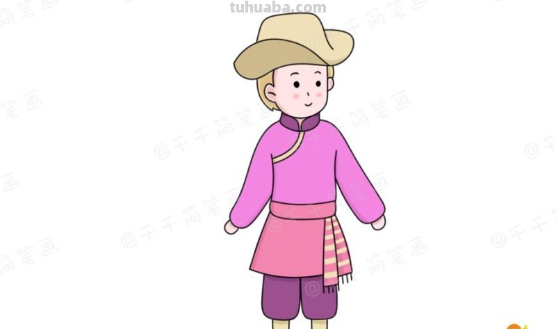 少数民族服饰简笔画教程，马住学起来！