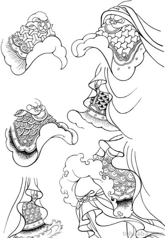 武将白描画法：从造型到线条，图解示范教你画，收藏起来临摹学习