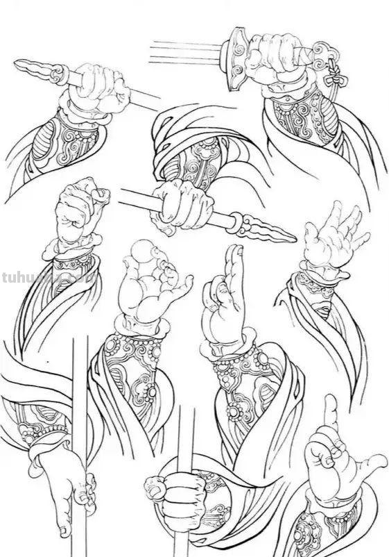 武将白描画法：从造型到线条，图解示范教你画，收藏起来临摹学习