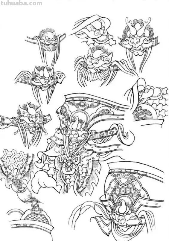 武将白描画法：从造型到线条，图解示范教你画，收藏起来临摹学习