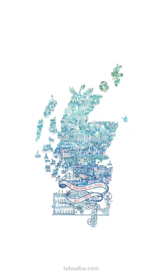 简笔画素材运用范例：建筑小船热气球