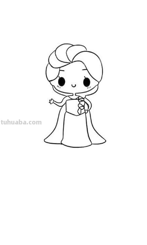 艾莎图片简笔画怎么画 最简单画小公主,冰雪女王艾莎公主画法教程?