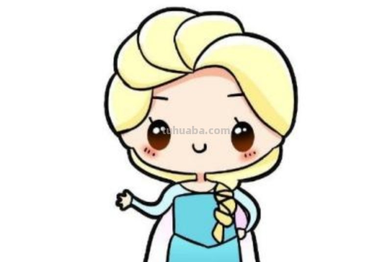 艾莎图片简笔画怎么画 最简单画小公主，冰雪女王艾莎公主画法教程？