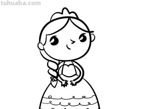 艾莎图片简笔画怎么画 最简单画小公主，冰雪女王艾莎公主画法教程？