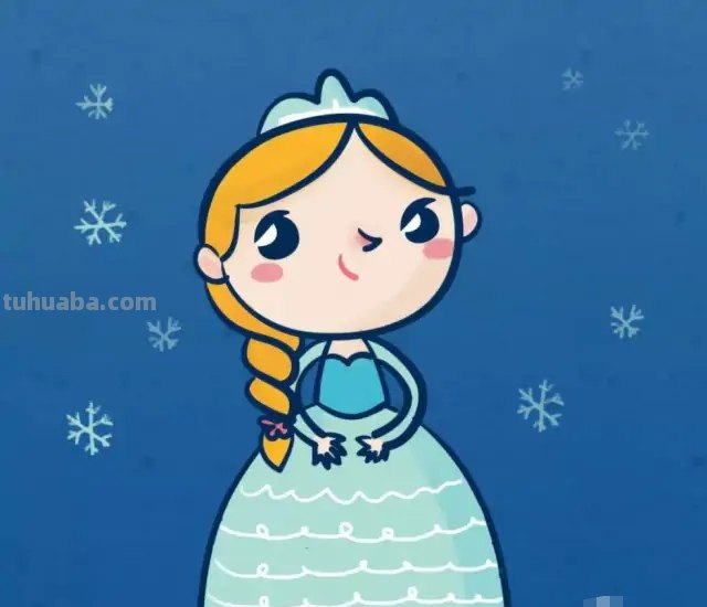 艾莎图片简笔画怎么画 最简单画小公主，冰雪女王艾莎公主画法教程？