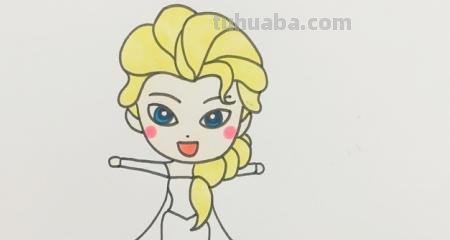 艾莎图片简笔画怎么画 最简单画小公主，冰雪女王艾莎公主画法教程？
