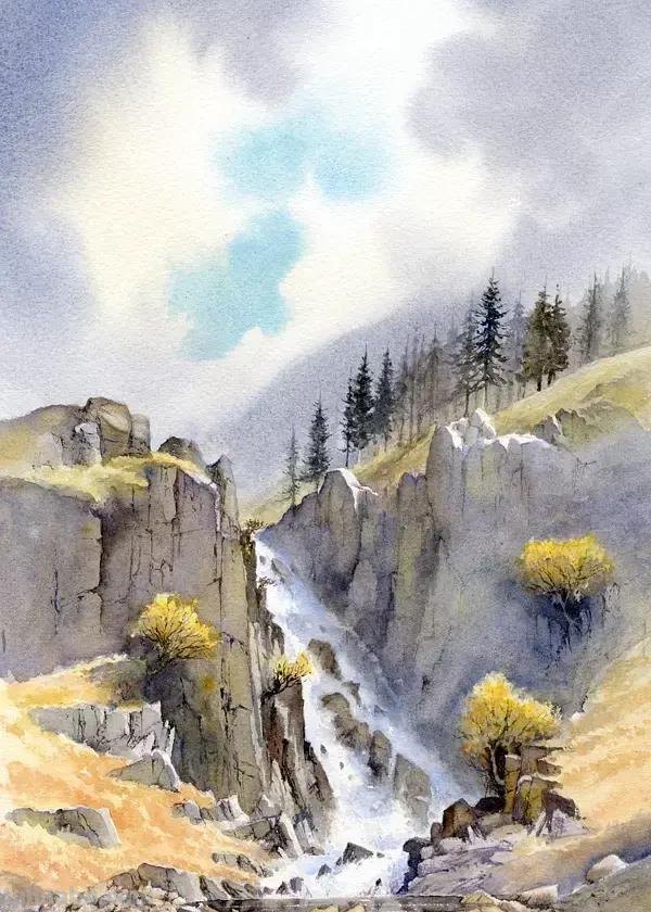 英国画家大卫.贝拉米风景水彩画专辑