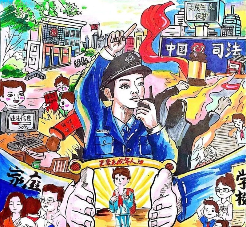 以法之名，保护少年的你-沈河区未成年人法治手抄报线上展（一）