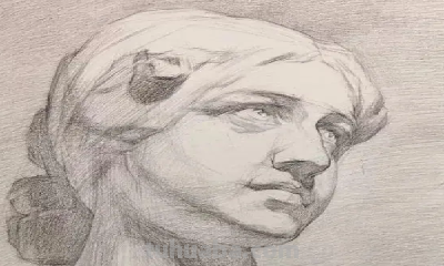 素描石膏像步骤及画法