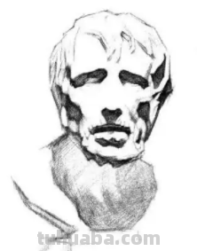 石膏头像素描步骤