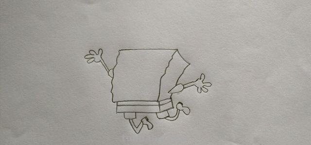 如何用简笔画海绵宝宝?