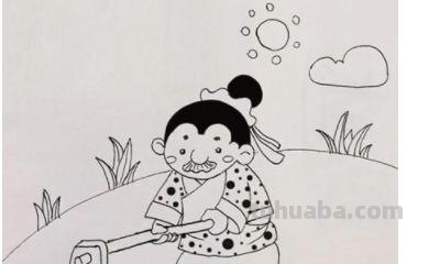 席爷爷怎么画多简笔画 简笔画课堂：锄地的老爷爷？
