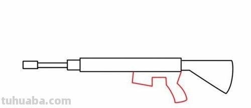 枪怎么画简笔画图片 简笔画--如何画冲锋枪？
