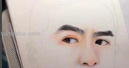 彩铅怎么画蓝色头发男生 教你绘画左助的头发？