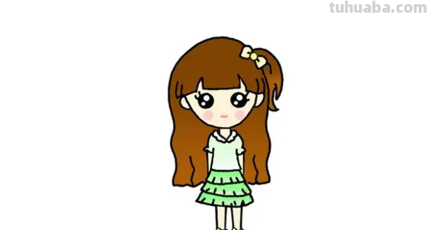 小女孩怎么画简笔画