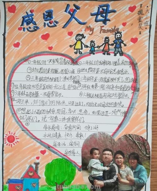 父女手抄报些什么 关于感恩父母手抄报内容有哪些?