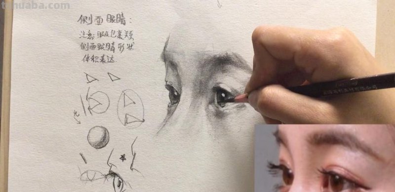速写眼镜侧面 素描绘画:如何画人物侧脸?