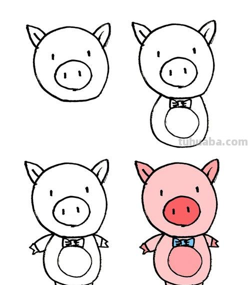 怎么画猪的简笔画步骤 简笔画画小猪怎么画?