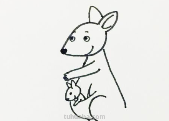 袋鼠简笔画怎么画