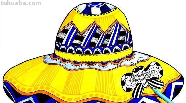 儿童画教程|色彩搭配与花纹装饰《画一顶特别的帽子》