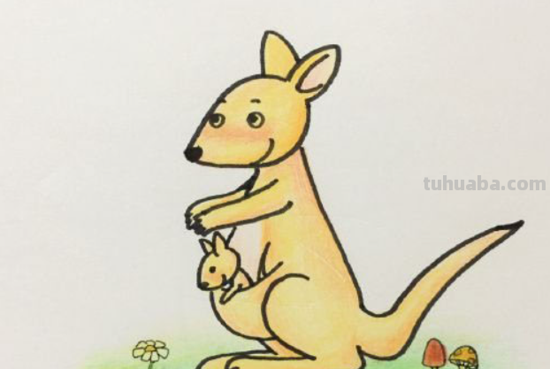 袋鼠简笔画怎么画