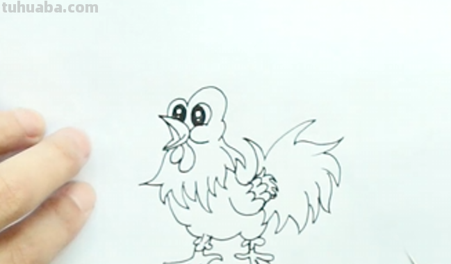 儿童画公鸡的画法