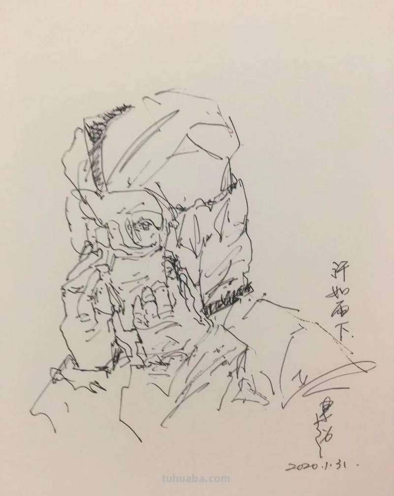 速写医生简单 怎么画穿防护服的医生的钢笔速写?