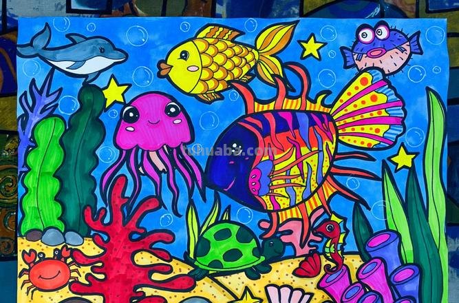 海底世界儿童画怎么画 海底世界画画怎么画