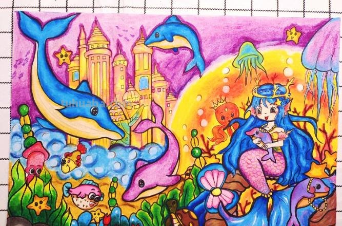 海底世界儿童画 海底世界幼儿画