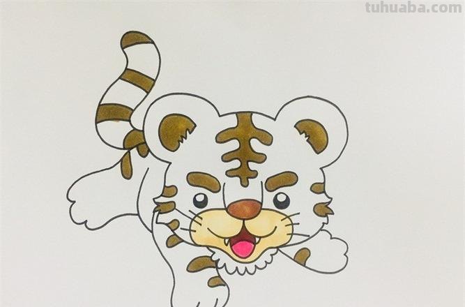 彩铅 老虎怎么画 简笔画 老虎的简笔画?