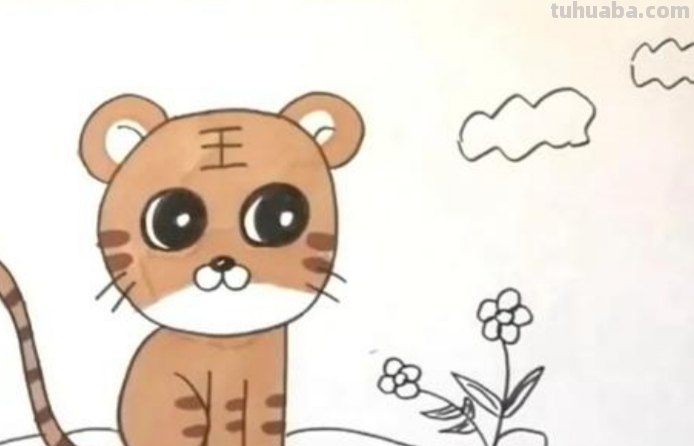 彩铅 老虎怎么画 简笔画 老虎的简笔画？