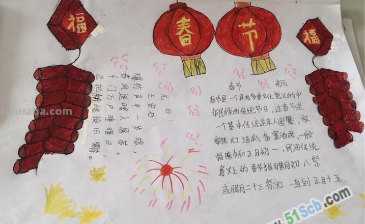 春节手抄报 怎么写字 春节手抄报内容怎么写?