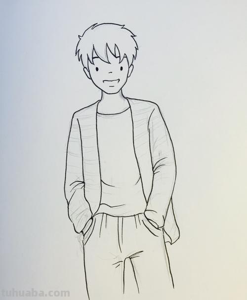 怎么画男人简笔画图片 简笔画男生怎么画，怎么画男生？