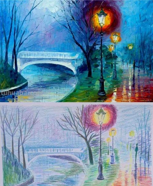 夜晚下雨用彩铅怎么画 彩铅怎么画夜景?