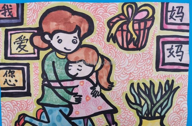 感恩父母儿童画 感恩父母儿童画画作品