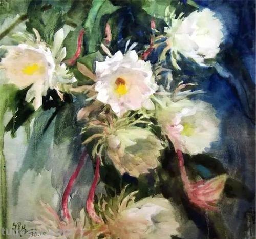 广东水彩画家陆铎生风景花卉静物作品选集