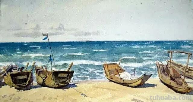 广东水彩画家陆铎生风景花卉静物作品选集