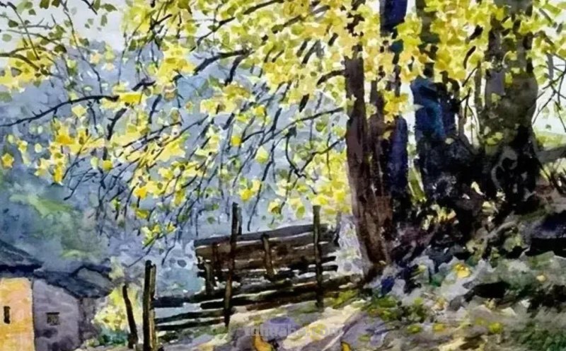 广东水彩画家陆铎生风景花卉静物作品选集