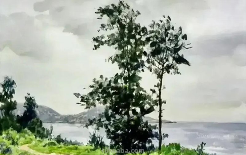 广东水彩画家陆铎生风景花卉静物作品选集