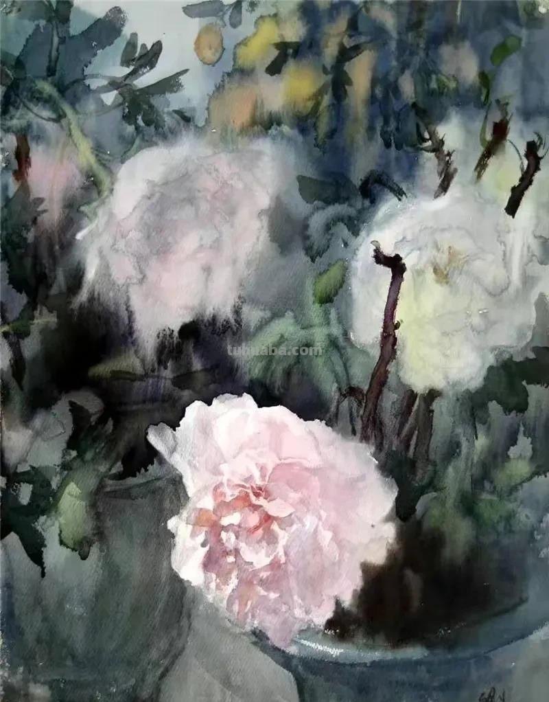 广东水彩画家陆铎生风景花卉静物作品选集