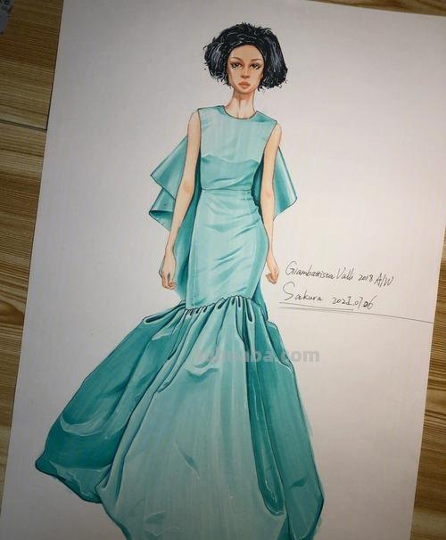 礼服手绘教程 礼服手绘教程视频