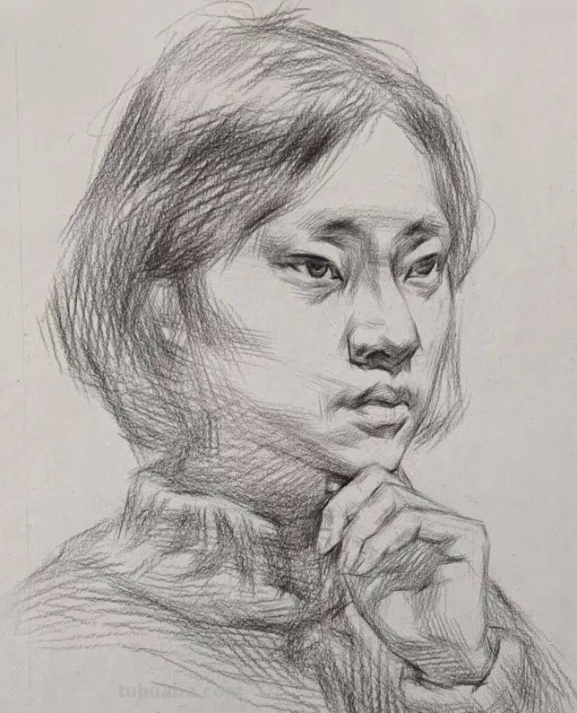 素描头像步骤及画法