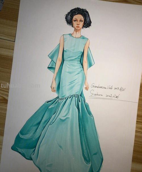 手绘时装礼服 手绘时装礼服图片