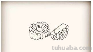 一盘月饼怎么画