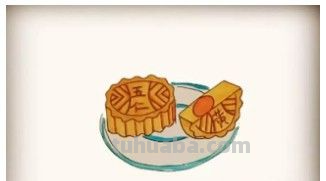 一盘月饼怎么画