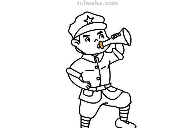 简笔画红军人物怎么画 解放军简笔画怎么画?