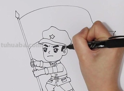 简笔画红军人物怎么画 解放军简笔画怎么画?