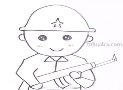 简笔画红军人物怎么画 解放军简笔画怎么画？
