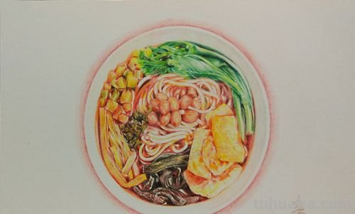 螺丝粉用彩铅怎么画 怎么用纸做螺蛳粉小摊?