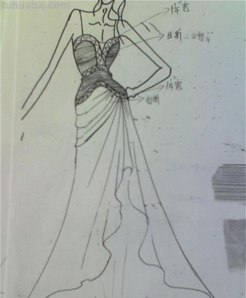 晚礼服怎么画 豪华晚礼服怎么画